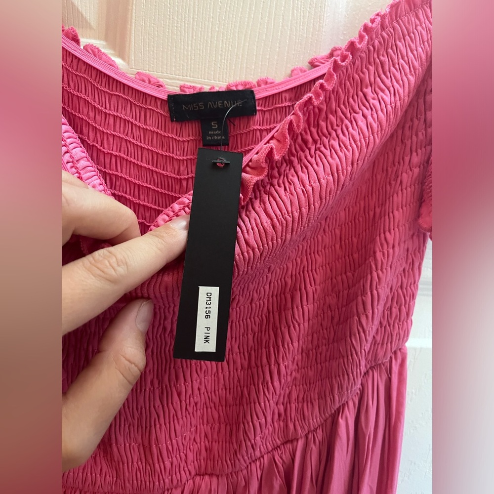 Miss Avenue Strapless Pink Maxi Dress - Picture 5 of 6